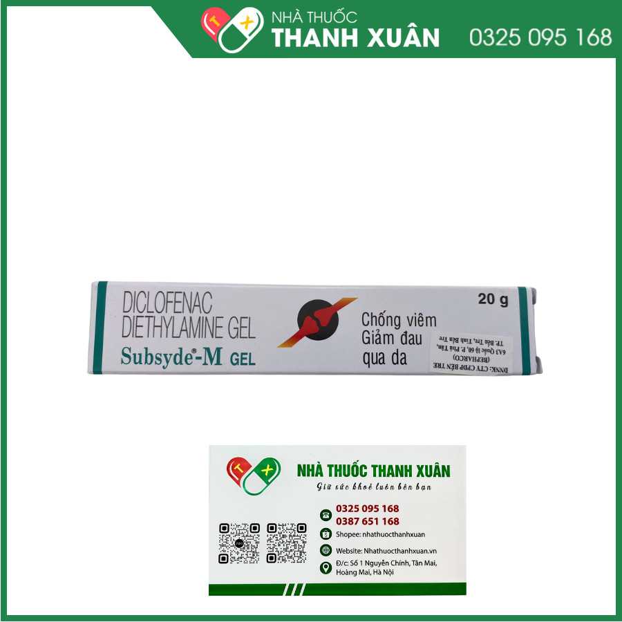 Thuốc bôi Subsyde-M Gel chống viêm, giảm đau qua da